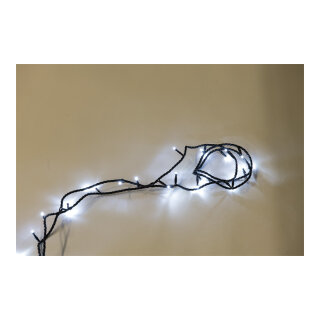 PVC-Lichterkette mit 50 LEDs IP20 Stecker für innen, 20x koppelbar, 1,5m Zuleitung, 220-240V     Groesse:500cm    Farbe:schwarz/kaltweiß