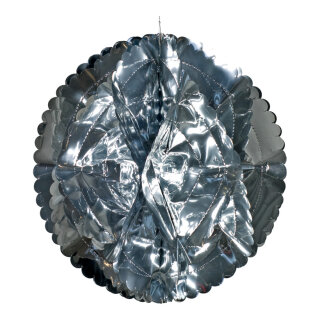 Foil ball  - Material: foldable metal foil - Color: silver - Size: Ø 40cm