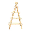 Wooden rack, foldable with 3 shelves 116x70cm Color:...