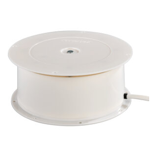 Drehbühne max.5kg Tragkraft, Kunststoffgehäuse, zentrale Belastung, Netzanschluss     Groesse: 2 U/Min., Teller Ø 15cm    Farbe: weiß