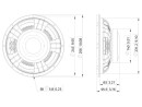 LAVOCE SSF102.40 10" Subwoofer Ferrite, Magnet Steel Basket Driver