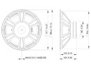 LAVOCE WSF152.50 15" Woofer, Ferrite, Magnet Steel Basket Driver