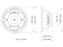 LAVOCE WAF154.02 15" Subwoofer Ferrite, Magnet Aluminium Basket Driver