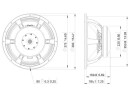 LAVOCE WAF154.01 15" Subwoofer Ferrite, Magnet Aluminium Basket Driver