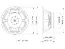 LAVOCE WAF154.01 15" Subwoofer Ferrite Magnet Aluminium Basket Driver