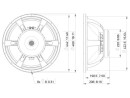 LAVOCE SAF184.01 18" Subwoofer Ferrite, Magnet Aluminium Basket Driver