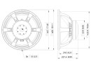 LAVOCE SAF184.03 18" Subwoofer Ferrite, Magnet Aluminium Basket Driver