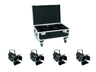 EUROLITE Set 4x LED THA-40PC bk + Case