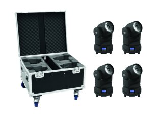 EUROLITE Set 4x LED TMH-X1 Moving-Head Beam + Case