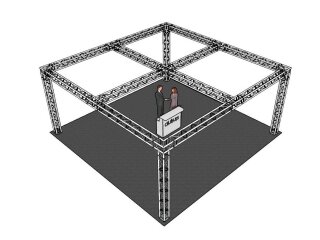 ALUTRUSS Truss set QUADLOCK 6082 square 7.71x7.71x3.5m (WxDxH)