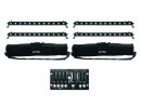 EUROLITE Set 4x LED BAR-12 QCL RGBW + 2x Soft-Bags +...