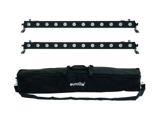 EUROLITE Set 2x LED BAR-12 QCL RGBA + Soft-Bag