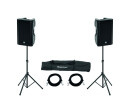 OMNITRONIC Set 2x XKB-212A + Speaker Stand MOVE MK2