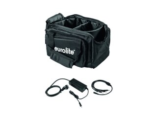 EUROLITE Set SB-14 Soft-Bag + Charger 4x AKKU Flat Light 1