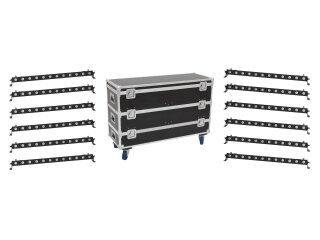 EUROLITE Set 12x LED BAR-12 QCL RGBA Bar + Case L