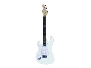 DIMAVERY ST-203 E-Guitar LH, white