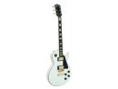 DIMAVERY LP-520 Electric Guitar, white/gold