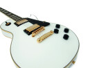 DIMAVERY LP-520 Electric Guitar, white/gold