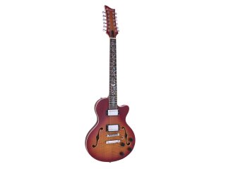 DIMAVERY LP-612 E-Guitar, flamed sunburst