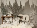 DIMAVERY AW-303 Western Guitar, white