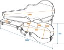 DIMAVERY ABS Case for classic-guitar