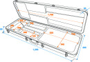 DIMAVERY ABS-Case für E-Bass, rechteck