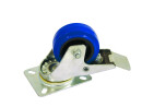 ROADINGER Swivel Castor 80mm blue with brake