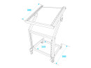 OMNITRONIC Rack Stand 12U/10U adjustable on Wheels