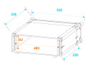 ROADINGER Effect Rack CO DD, 5U, 24cm deep, black