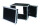 ROADINGER Effektrack CO DD, 8HE, 38cm tief, schwarz