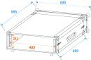 ROADINGER Verstärkerrack PR-1, 2HE, 47cm tief