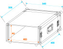 ROADINGER Verstärkerrack PR-2, 4HE, 47cm tief