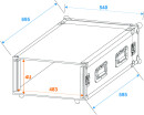 ROADINGER Verstärkerrack PR-2ST, 4HE, 57cm tief