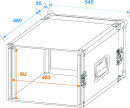 ROADINGER Verstärkerrack PR-2, 6HE, 47cm tief