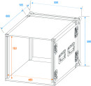 ROADINGER Verstärkerrack PR-2ST, 12HE, 57cm tief