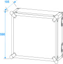 ROADINGER Verstärkerrack PR-2ST, 12HE, 57cm tief