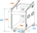 ROADINGER Spezial-Kombi-Case Profi, 12HE mit Rollen