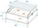 ROADINGER Mixer Case Pro LS-19 Laptop Tray, bk