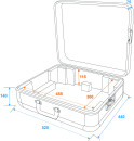 ROADINGER Turntable Case Tour ALU black