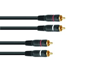 OMNITRONIC RCA cable 2x2 0.6m