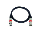 OMNITRONIC XLR Cable 3-pin 1m bk/rd