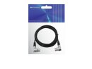 OMNITRONIC XLR cable 3pin 3m 90° bk