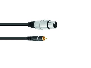 OMNITRONIC Adaptercable RCA/XLR(F) 2m bk