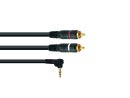 OMNITRONIC Adaptercable 3.5 Jack 90°/2xRCA 0,5m bk