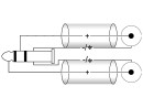 OMNITRONIC Adapterkabel 3,5 Klinke 90°/2xCinch 0,5m