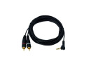 OMNITRONIC Adaptercable 3.5 Jack 90°/2xRCA 3m bk