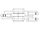 OMNITRONIC Adapterkabel 3,5 Klinke/2xKlinke 6m sw