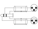 OMNITRONIC Adapterkabel 3,5 Klinke/2xXLR(M) 3m sw