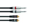 OMNITRONIC Adapterkabel 2xKlinke/2xCinch 6m sw