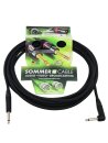 SOMMER CABLE Jack cable 6.3 mono 1x 90° 6m bk Neutrik
